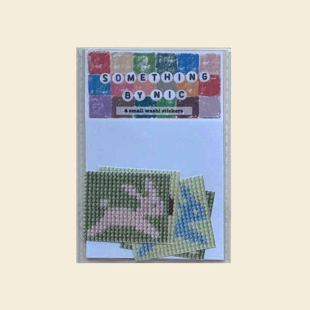 Rabbit Green Small Washi Sticker Pack