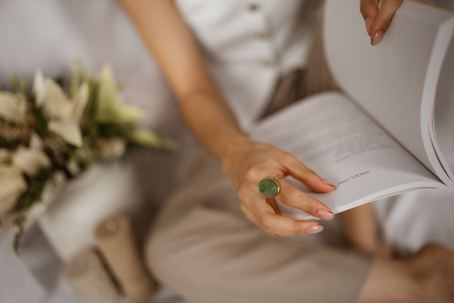 Ring with Polymer Clay ~ Mirrow