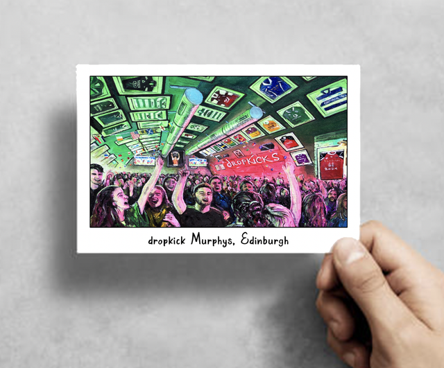 X10 Postcards - dropkick Murphys, Edinburgh (40p per unit)
