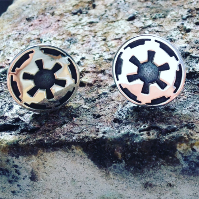 Star Wars Galactic Empire cufflinks handmade Sterling silver