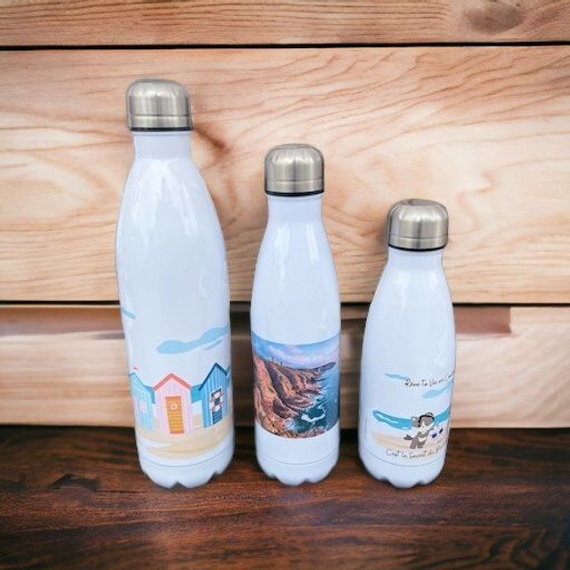 Bouteille isotherme blanche (à personnaliser)