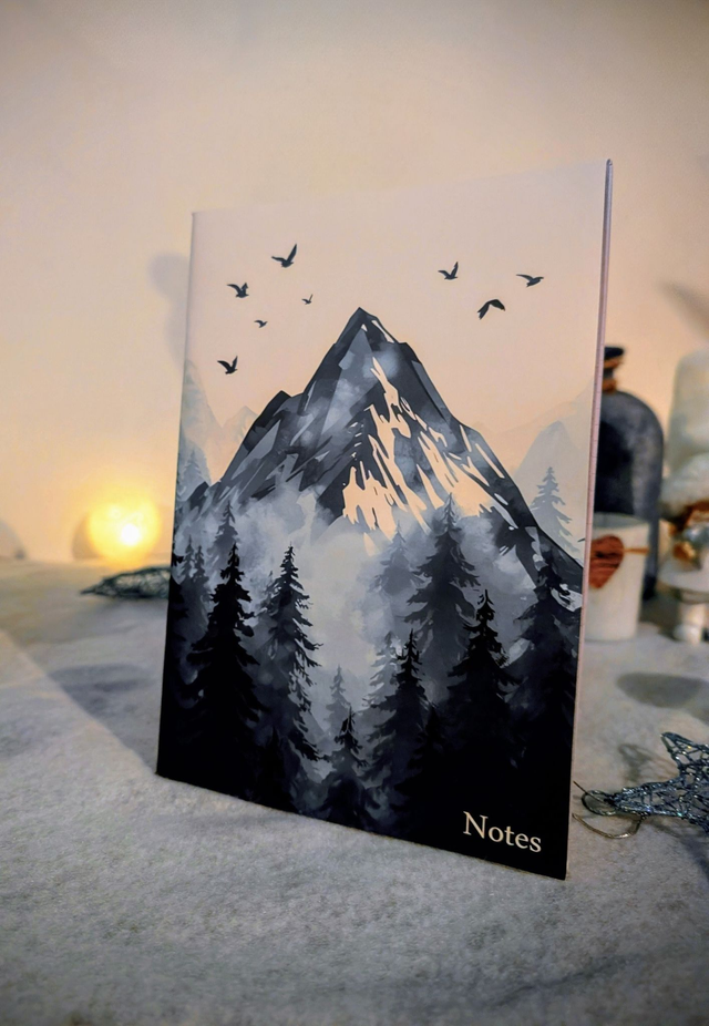 Nouveau - Cahier "montagne d'hiver"