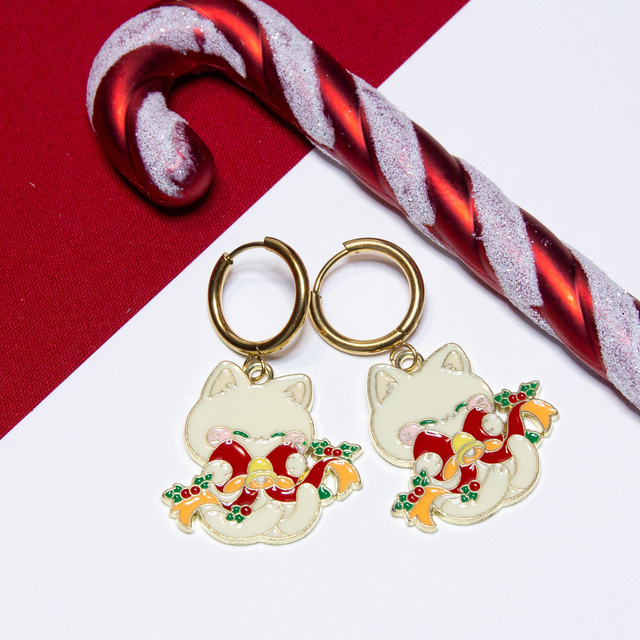 Božični muc s pentljo