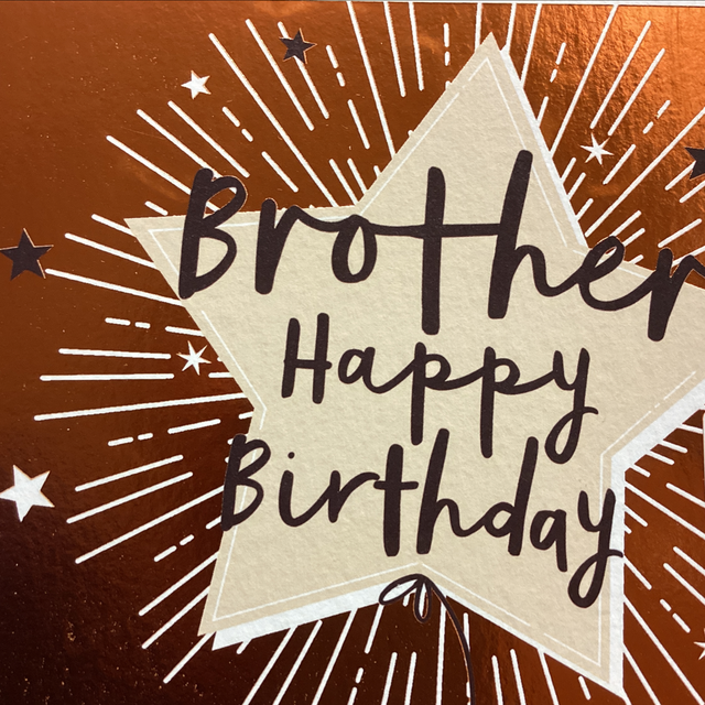 Birthday Relative Brother (Star balloon) WF
