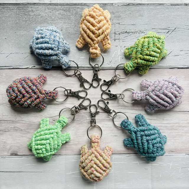 Handmade Macrame Sea Turtle Stand-Alone Style