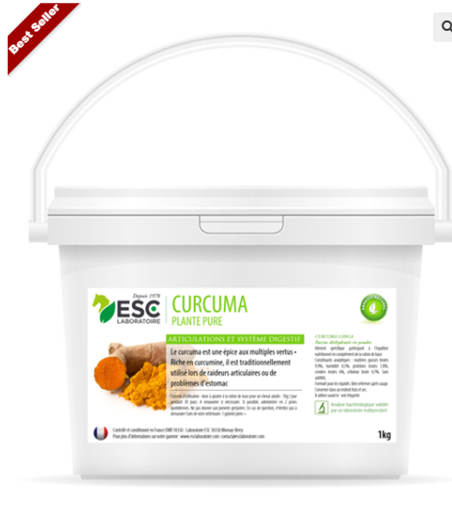 CURCUMA – Articulations et digestion cheval – Plante pure