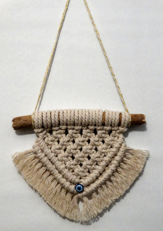 SUSPENSION MURALE mauvais oeil bleu