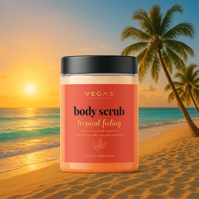 Body Scrub Tropical Touch 250ml – Natuurlijke exfoliatie met aloë vera en grapefruit