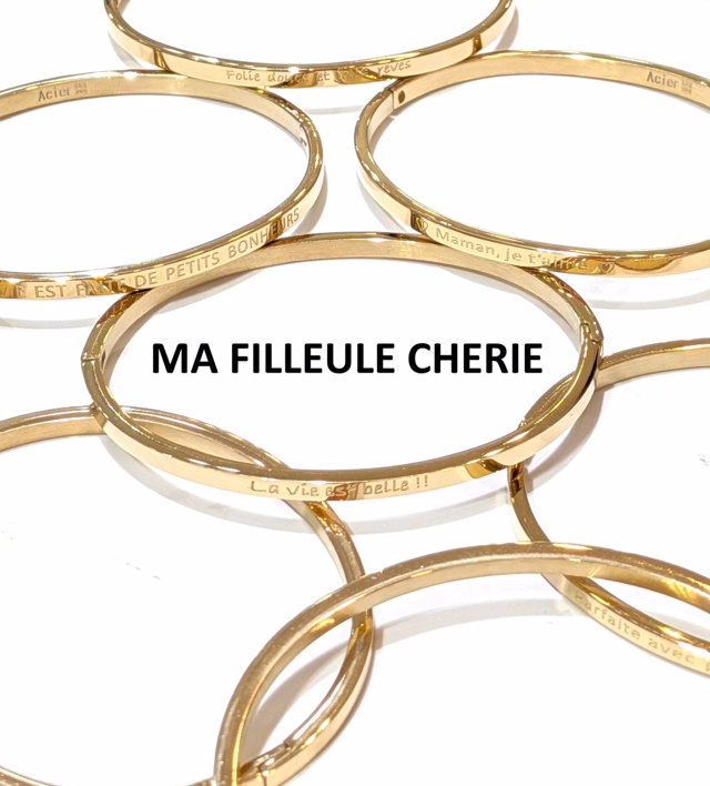 Jonc message graver MA FILLEUL CHÉRIE