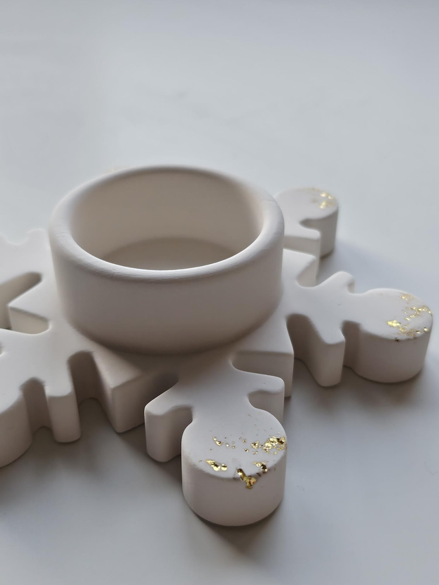 Bougeoir flocon de neige (modèle 2)