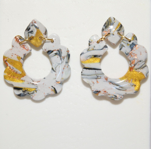 Boucles d'oreilles Marbré