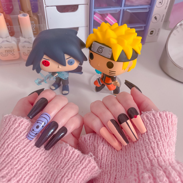 Set de Press-on Nails "Naruto &amp; Sasuke" 💥🍜