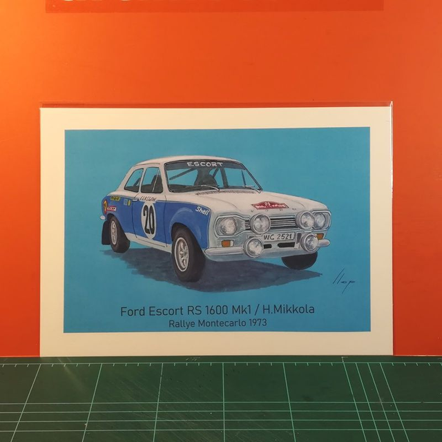 Artimotor prints - A4 1973 Ford Escort RS 1600 Mk1 – Hannu Mikkola (Rally Montecarlo)