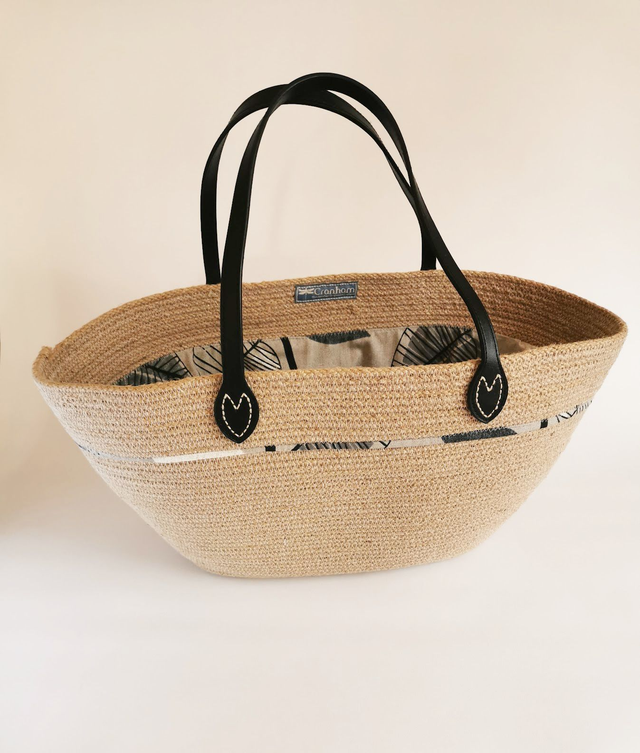 SOLD - Gray leaves Shopper - Other Colours to order