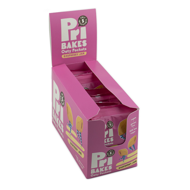 Pri Bakes Raspberry Jam Oaty Pockets 44g