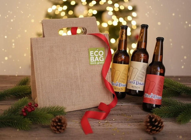 Confezione juta 6 bottiglie 50 cl birra Toscana o Birra Pisana 