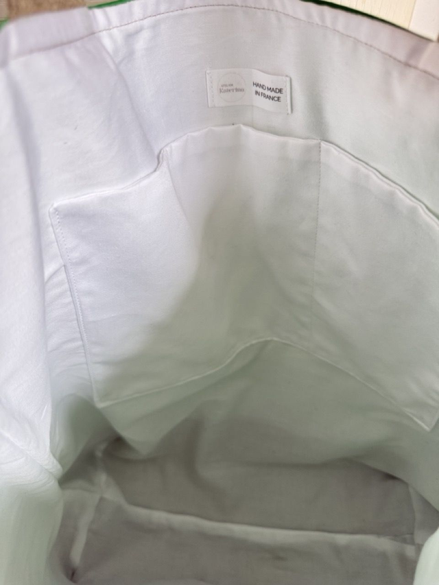 Sac cabas feuille de fougère - impressions botanique artisanales - pièce unique