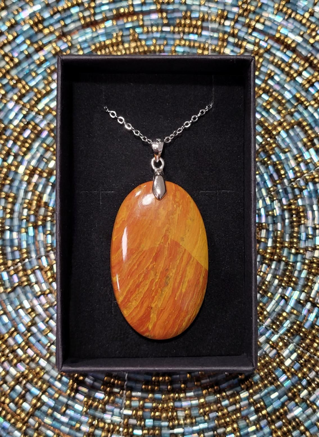 Pendentif Jaspe Mokaïte