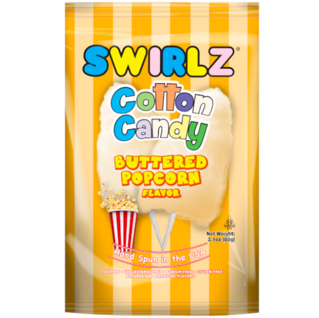 Swirlz Buttered Popcorn Cotton Candy (88g)