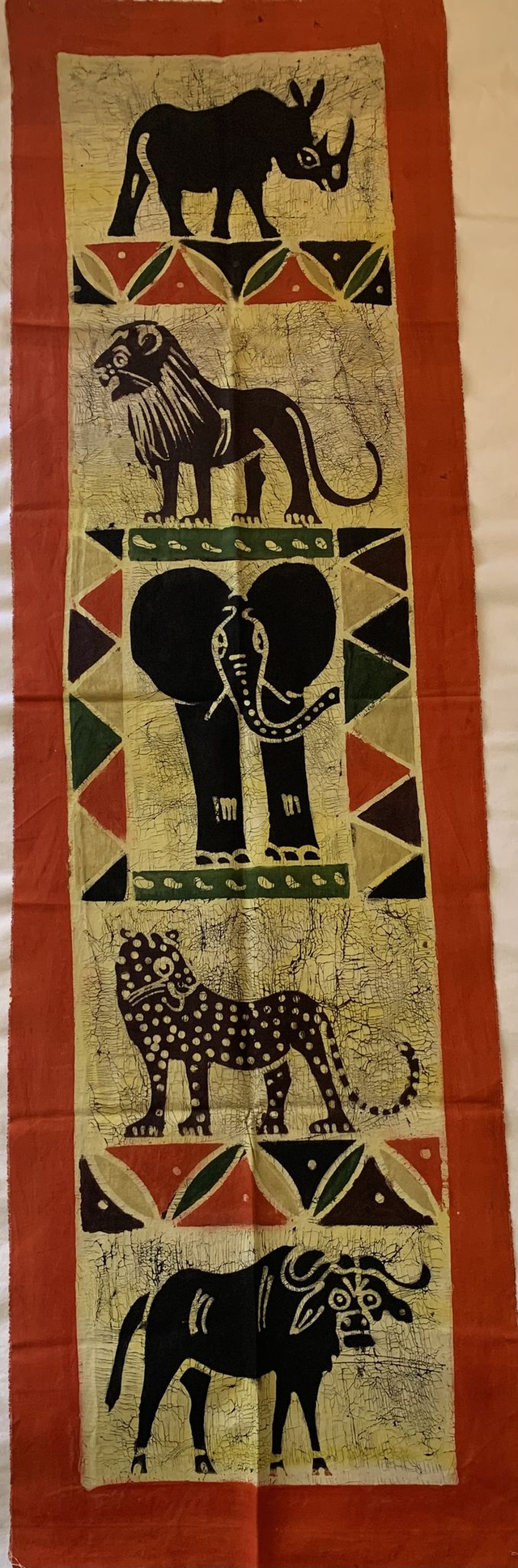 Big Five Batik with orange border