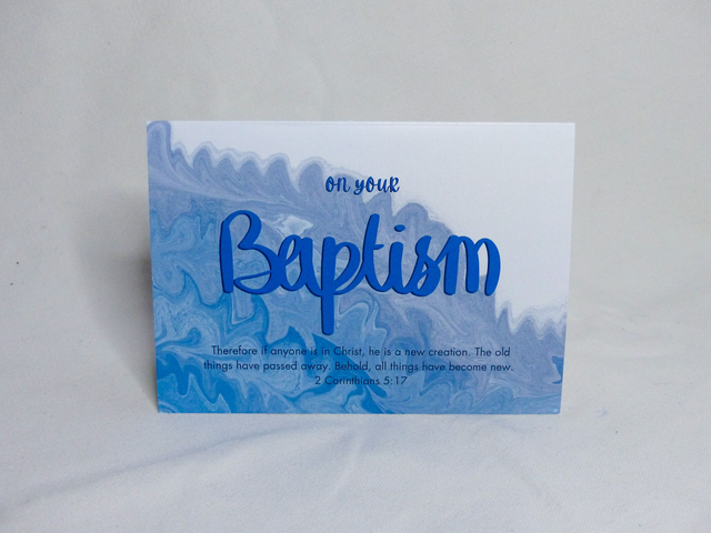 Wave Baptism card (Pack of 10)