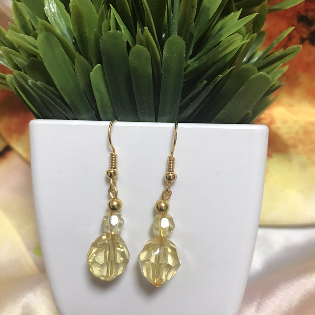 Yellow Dangling Earrings- YDE35