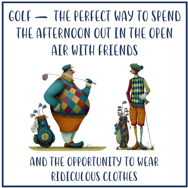 103 - GIGGLE CARD S - GOLF RIDUCULOUS CLOTHS MEN