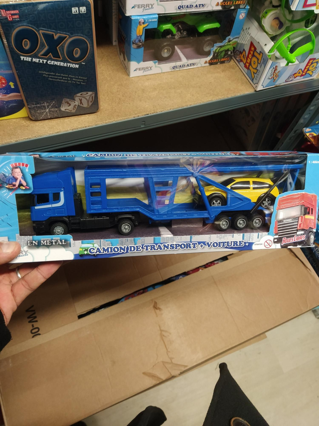 CAMION DE TRANSPORT AVEC VOITURE