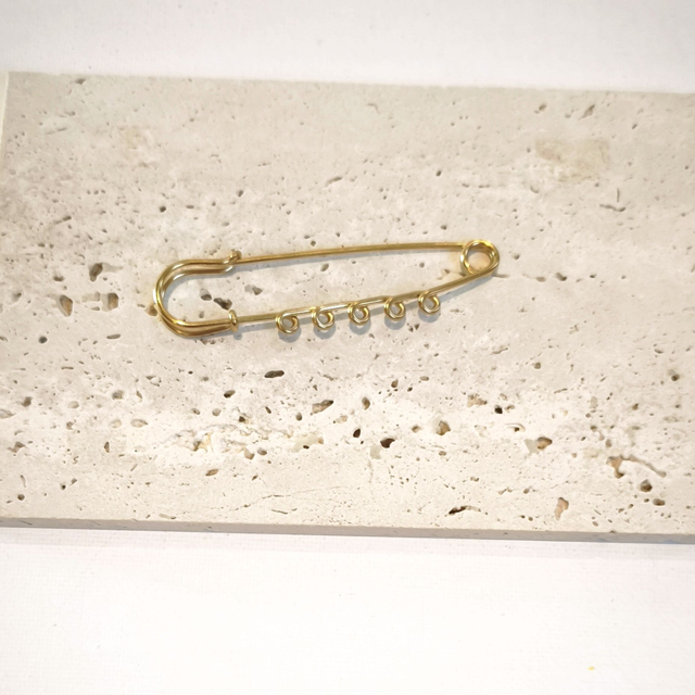 Broche dorée élégante en alliage – Bijou tendance – Personnalisable avec charm’s