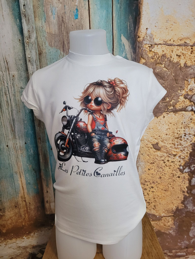 T-shirt Blanc Petites Canailles(E4)
