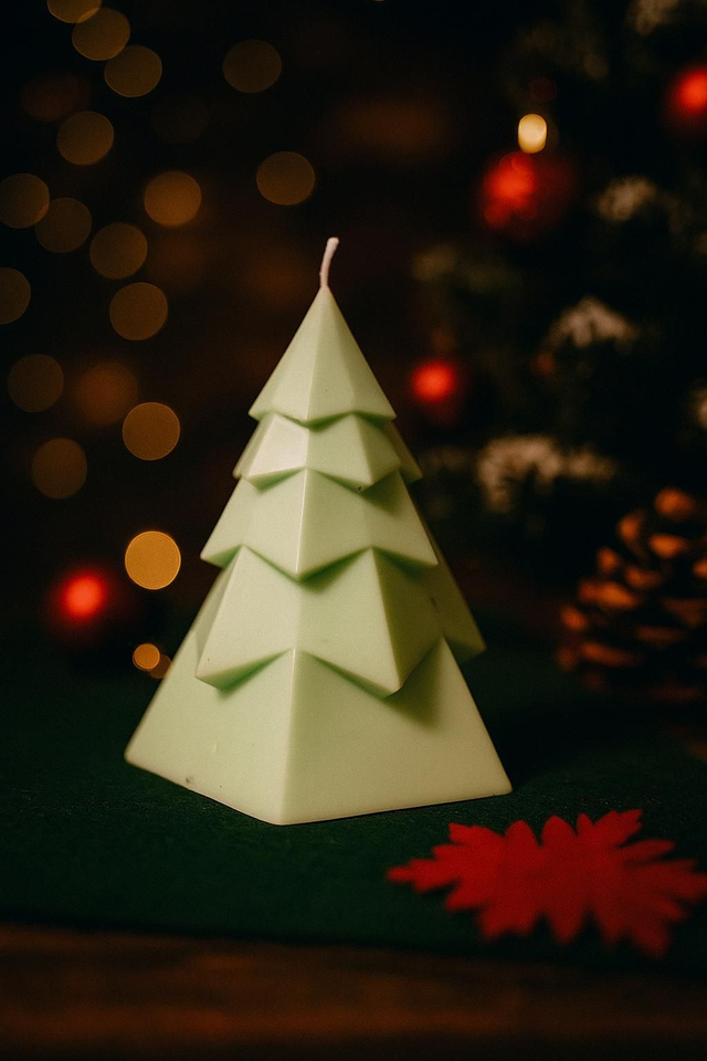 Bougie sapin de noël 