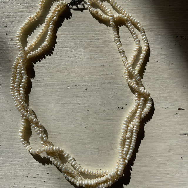 Sandperlen Collier L: 44 cm 