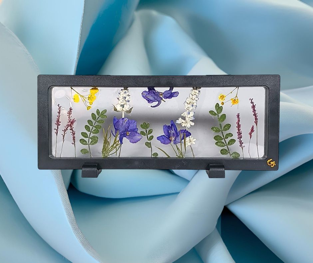 Petit Cadre a Posé 24 x 9 🌺 &quot;Florilège Figé&quot;