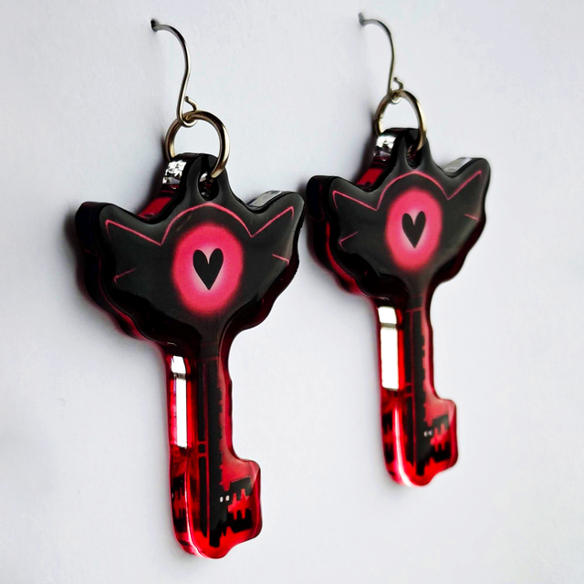 Hazbin Hotel Key Earrings