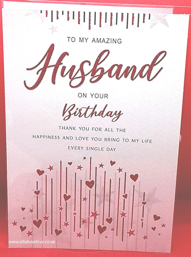 Husband Birthday Card Stunning Design