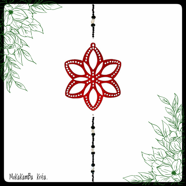 Attrape-soleil fleur en bois