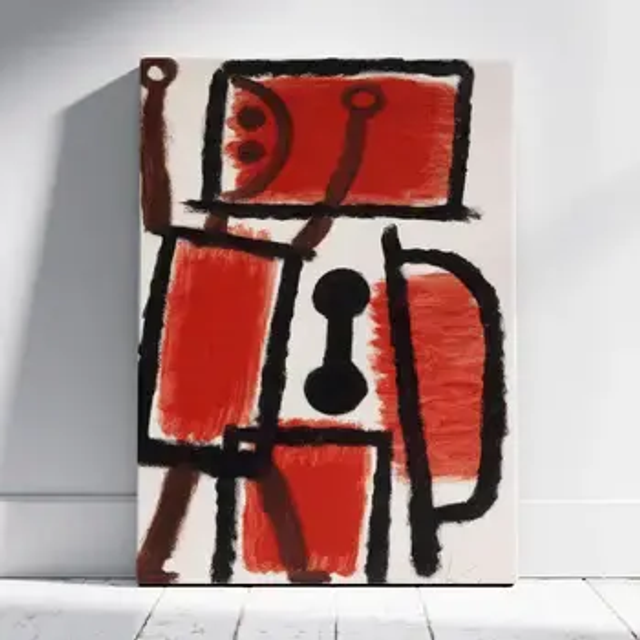 Abstract Red Harmony - Canvas Wall Art Print