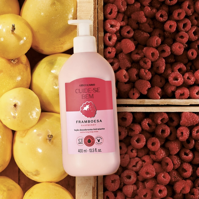 Raspberry Body Lotion 400ml Cuide-se Bem