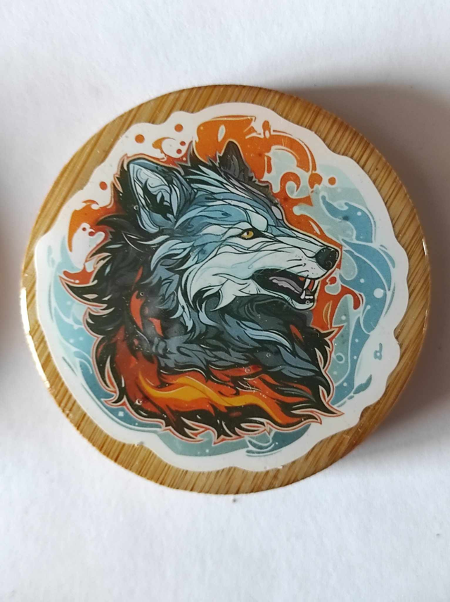 Décapsuleur Loup magnétique frigo