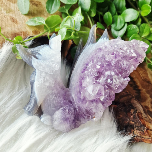 Amethyst Agate fox collectors piece 