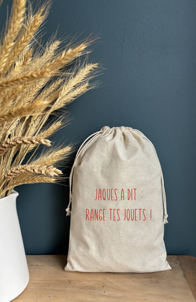 Pochon &quot;Jacques a dit : Range tes jouets&quot;