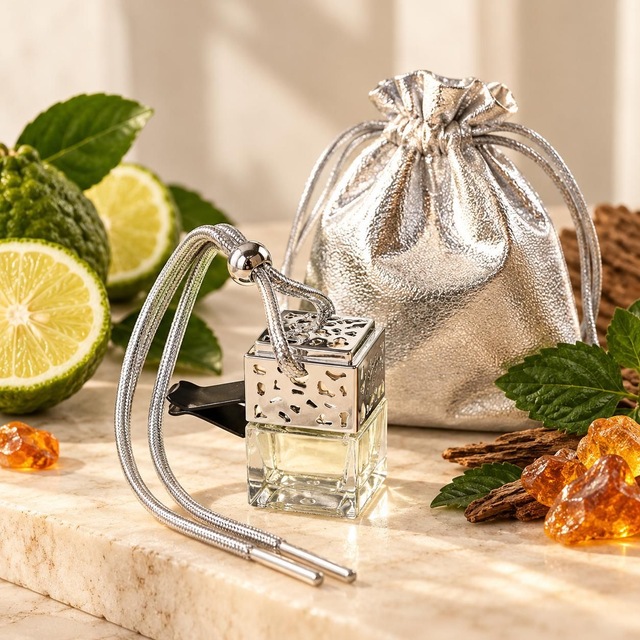 Bergamot, Patchouli &amp; Amber Car Diffuser/Freshener with a natural base