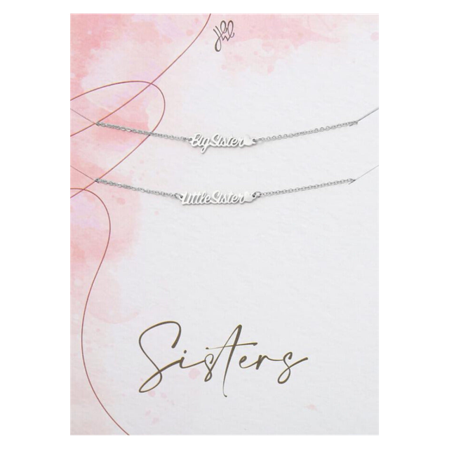 Armband Sisters  Big Sister - Little Sister – Zilver Stainless Steel