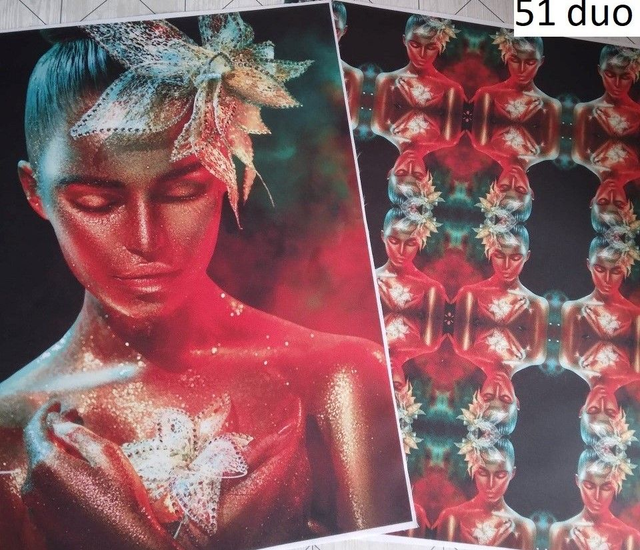 Double Panneau femme Zen en polyester imperméable - 40x50cm