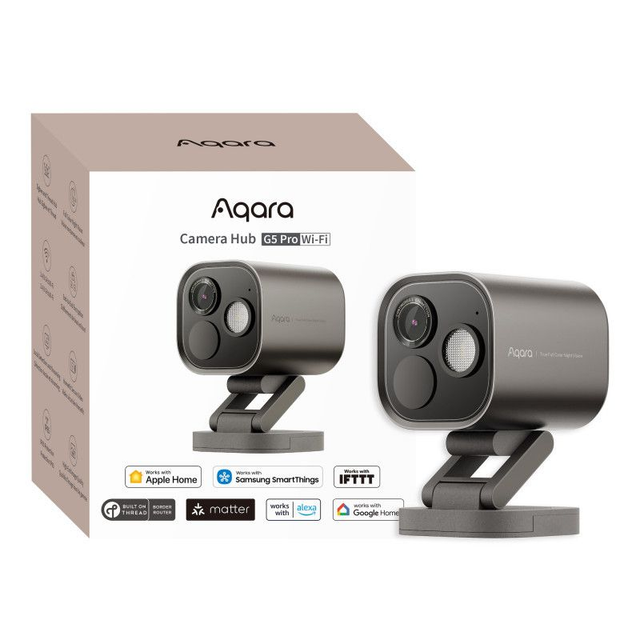 AQARA - CAMÉRA EXTÉRIEURE ET CONTRÔLEUR DOMOTIQUE ZIGBEE AQARA CAMERA HUB G5 PRO (WI-FI) GRIS
