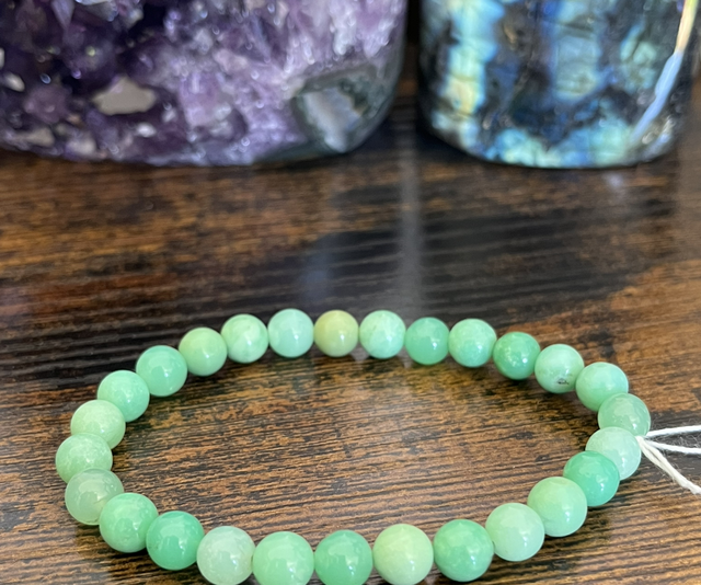 Bracelet de Chrysoprase de qualité incroyable AA+