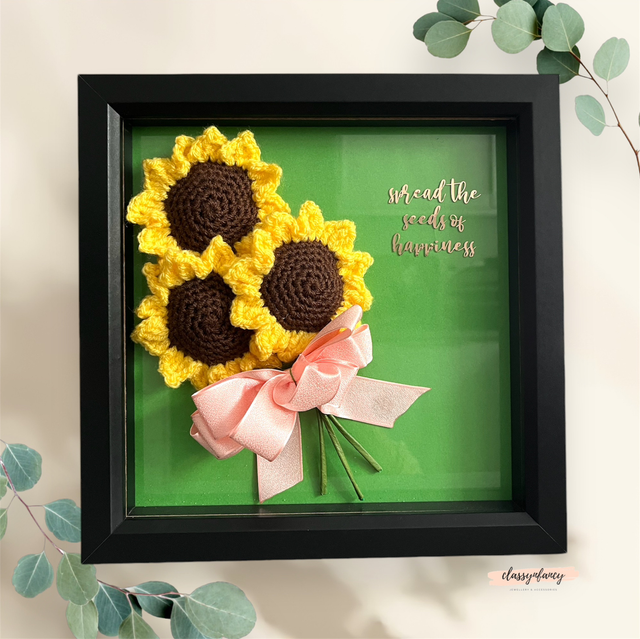 sunflower frame - ONE OFF PIECE! 