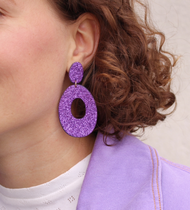 Iris • violet pailleté 