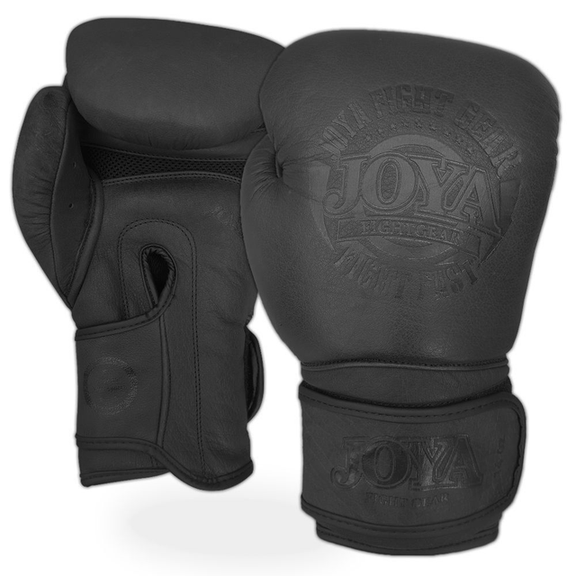 Joya &#039;Fight Fast&#039; Kickbokshandschoen – Faded Black - Leer (FF0070)