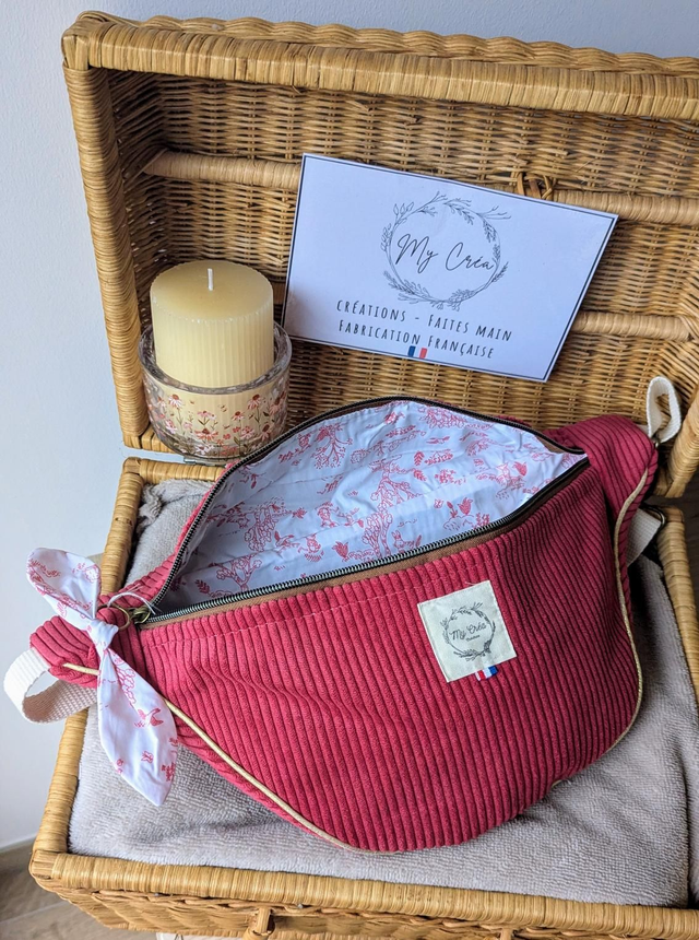 Sac banane en velours 